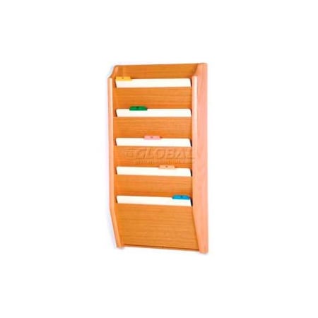 Wooden Mallet Wooden Mallet 5 Pocket Legal Size File Holder, Light Oak CH17-5LO